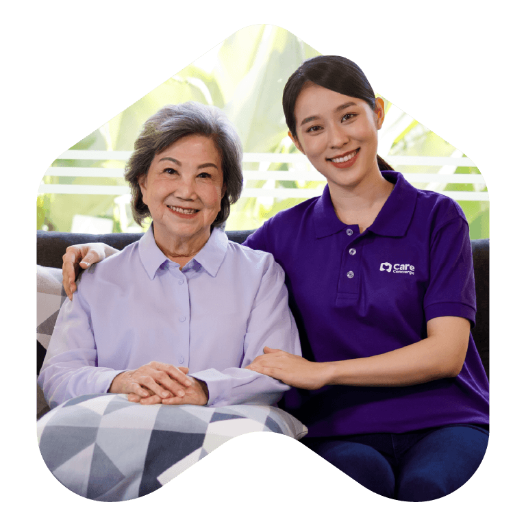 Caregiver and senior